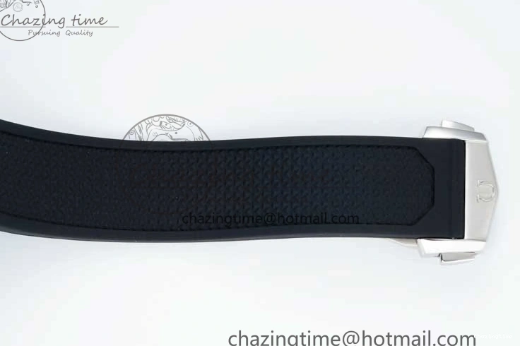 0111 Breathable Speedmaster Racing Master SS HKF Best Edition White Dial on Black Rubber Strap A 7815